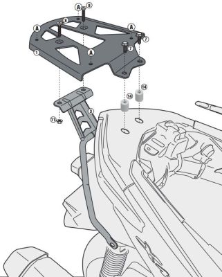 GIVI SR2117 YAMAHA X-MAX 125-250 (14-17) ARKA ÇANTA TAŞIYICI