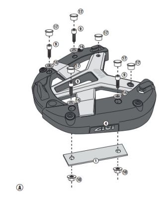 GIVI SR2117 YAMAHA X-MAX 125-250 (14-17) ARKA ÇANTA TAŞIYICI