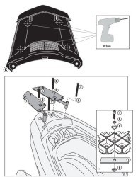 GIVI SR2120 YAMAHA TRICITY 125-155 (14-23) ARKA ÇANTA TAŞIYICI - Thumbnail