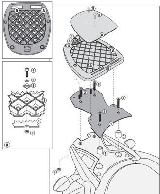 GIVI SR3101M SUZUKI DL 650 V-STROM (11-16) ARKA ÇANTA TAŞIYICI