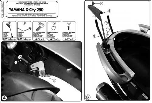 GIVI SR361 YAMAHA X-CITY 125-250 (07-16) ARKA ÇANTA TAŞIYICI - 2