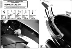 GIVI SR361 YAMAHA X-CITY 125-250 (07-16) ARKA ÇANTA TAŞIYICI - Thumbnail