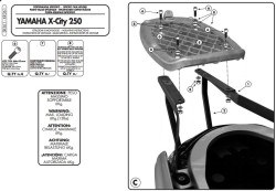 GIVI SR361 YAMAHA X-CITY 125-250 (07-16) ARKA ÇANTA TAŞIYICI - Thumbnail