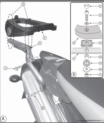 GIVI SR365M YAMAHA XT 660 R - XT 660 X (07-16) ARKA ÇANTA TAŞIYICI