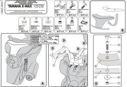 GIVI SR370 YAMAHA X-MAX 125-250 (10-13) ARKA ÇANTA TAŞIYICI - Thumbnail