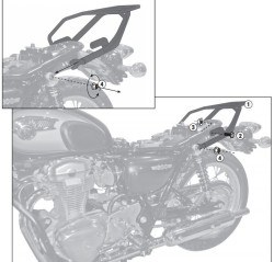 GIVI - GIVI SR4101 KAWASAKI W 800 (11-16) ARKA ÇANTA TAŞIYICI (1)