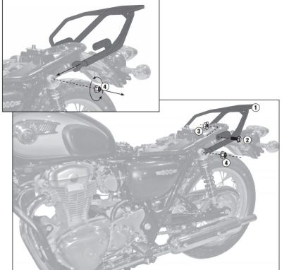 GIVI SR4101 KAWASAKI W 800 (11-16) ARKA ÇANTA TAŞIYICI