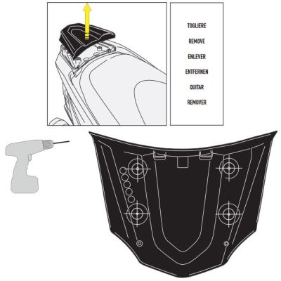 GIVI SR4111 KAWASAKI J300 (14-21) ARKA ÇANTA TAŞIYICI