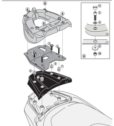 GIVI SR4111MM KAWASAKI J300 (14-21) ARKA ÇANTA TAŞIYICI - Thumbnail