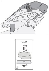 GIVI SR5109 BMW F800GT (13-20) - F800R (09-20) - F800ST (06-16) ARKA ÇANTA TAŞIYICI - Thumbnail