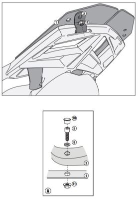 GIVI SR5109 BMW F800GT (13-20) - F800R (09-20) - F800ST (06-16) ARKA ÇANTA TAŞIYICI