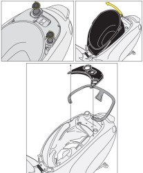GIVI - GIVI SR5608CR PIAGGIO VESPA PRIMAVERA 50-125 (14-15) - SPRINT 50-125 (14-15) ARKA ÇANTA TASIYICI (1)