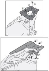 GIVI SR6105 KYMCO SUPER 8 125 (13-16) ARKA ÇANTA TAŞIYICI - Thumbnail