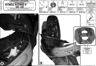 GIVI SR91M KYMCO XCITING R 300I-500I (09-14) ARKA ÇANTA TAŞIYICI