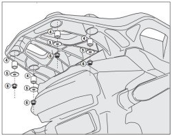 GIVI SRA1110 HONDA VFR 1200X CROSSTOURER (12-19) ARKA ÇANTA TAŞIYICI - Thumbnail