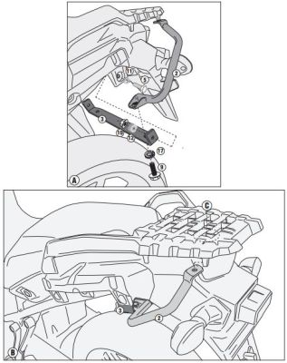 GIVI SRA3105 SUZUKI DL 1000 V-STROM (14-16) ARKA ÇANTA TAŞIYICI