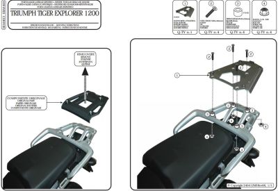 GIVI SRA6403 TRIUMPH TIGER EXPLORER 1200 (12-17) - TIGER 1200 (18)ARKA ÇANTA TAŞIYICI