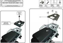 GIVI - GIVI SRA6403 TRIUMPH TIGER EXPLORER 1200 (12-17) - TIGER 1200 (18)ARKA ÇANTA TAŞIYICI (1)