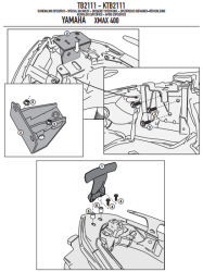 GIVI TB2111 YAMAHA X-MAX 125-250-400 (13-17) SISSYBAR - Thumbnail