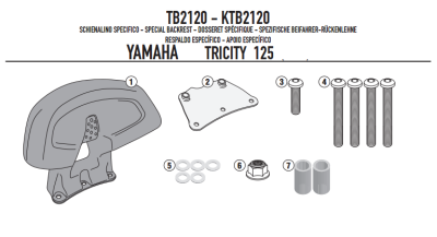 GIVI TB2120A YAMAHA TRICITY 125-155 (14-22) SISSYBAR