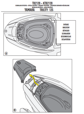 GIVI TB2120A YAMAHA TRICITY 125-155 (14-22) SISSYBAR