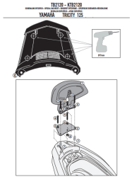 GIVI TB2120A YAMAHA TRICITY 125-155 (14-22) SISSYBAR - Thumbnail