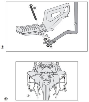 GIVI TE4114 KAWASAKI VERSYS 650 (15-18) YAN KUMAS ÇANTA TASIYICI