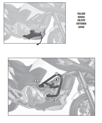 GIVI TN1111 HONDA NC 700 X-S NC 750 X-S - NC 750 X-S DCT (12-20) KORUMA DEMİRİ