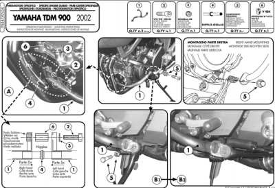 GIVI TN347 YAMAHA TDM 900 (02-14) KORUMA DEMİRİ