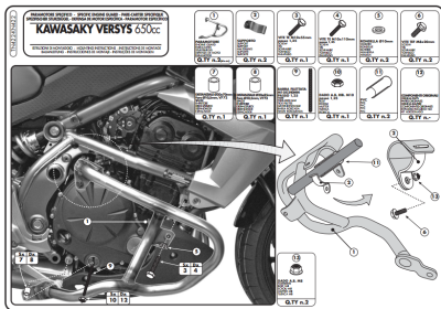 GIVI TN422 KAWASAKI VERSYS 650 (10-14) KORUMA DEMİRİ