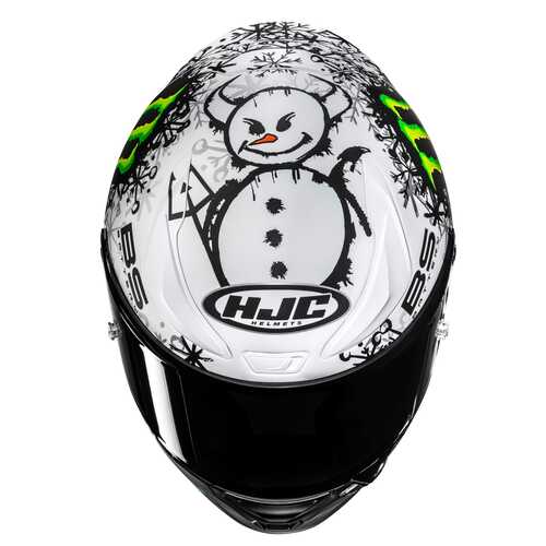 HJC RPHA1 V2 KASK CARBON SNOW DIABLO MC10SF - 4