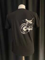 HONDA - HONDA MOTOSİKLET ÇİZİMLİ SİYAH TSHIRT (1)