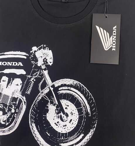 HONDA MOTOSİKLET ÇİZİMLİ SİYAH TSHIRT
