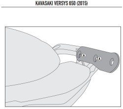 KAPPA 4114KITK KAWASAKI VERSYS 650 (15-18) YAN ÇANTA TASIYICI BAGLANTI KITI - Thumbnail