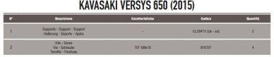 KAPPA 4114KITK KAWASAKI VERSYS 650 (15-18) YAN ÇANTA TASIYICI BAGLANTI KITI