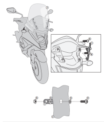 KAPPA D1104KITK HONDA VFR 800X CROSSRUNNER (11-14) RÜZGAR SİPERLİK BAĞLANTISI - Thumbnail