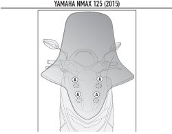 KAPPA - KAPPA D2123KITK YAMAHA N-MAX 125-155 (15-20) RÜZGAR SİPERLİK BAĞLANTISI (1)