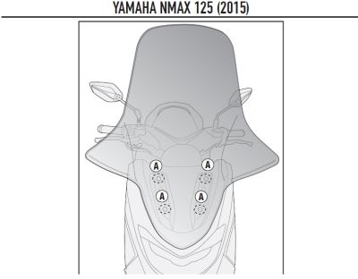 KAPPA D2123KITK YAMAHA N-MAX 125-155 (15-20) RÜZGAR SİPERLİK BAĞLANTISI