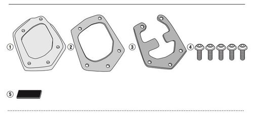 KAPPA ES2145K YAMAHA TENERE 700 (19-23) - TENERE 700 WORLD RAID (22) YAN AYAK DESTEK KİT