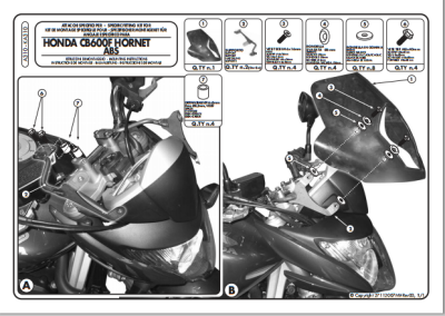 KAPPA KA310 HONDA CB 600F HORNET (07-10) RÜZGAR SİPERLİK