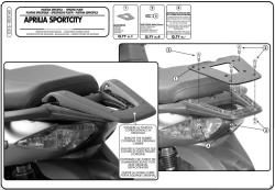 KAPPA KE3160 APRILIA SPORTCITY 125-200-250 (04-08) ARKA ÇANTA TAŞIYICI - Thumbnail