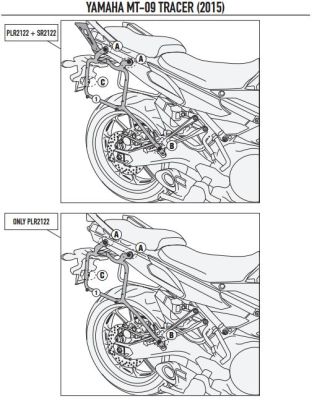 KAPPA KLR2122 YAMAHA MT-09 TRACER (15-17) YAN ÇANTA TASIYICI