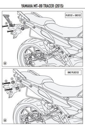 KAPPA KLR2122 YAMAHA MT-09 TRACER (15-17) YAN ÇANTA TASIYICI