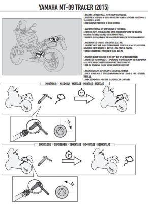 KAPPA KLR2122 YAMAHA MT-09 TRACER (15-17) YAN ÇANTA TASIYICI