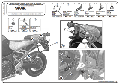 KAPPA KLR367 YAMAHA XT 1200Z SUPERTENERE (10-18) YAN ÇANTA TASIYICI