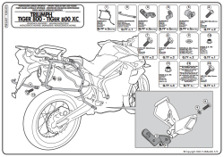 KAPPA - KAPPA KLR6401 TRIUMPH TIGER 800 (11-17) YAN ÇANTA TASIYICI (1)