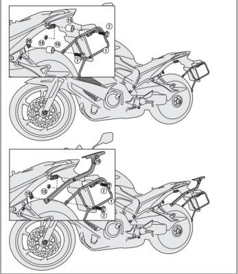 KAPPA KLX1104 HONDA VFR 800X CROSSRUNNER (11-14) YAN ÇANTA TASIYICI