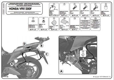 KAPPA KLX209 HONDA VFR 1200 F (10-16) YAN ÇANTA TASIYICI