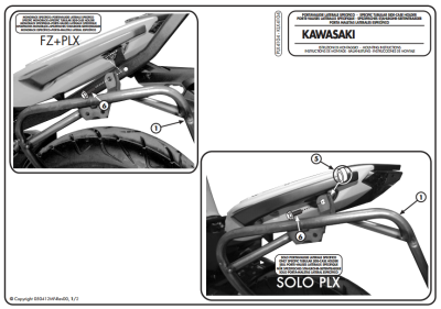 KAPPA KLX4104 KAWASAKI ER-6N - ER-6F 650 (12-16) YAN ÇANTA TASIYICI