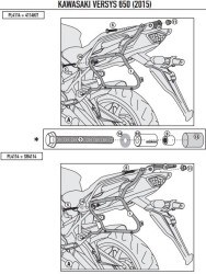 KAPPA KLX4114 KAWASAKI VERSYS 650 (15-17) YAN ÇANTA TASIYICI - Thumbnail